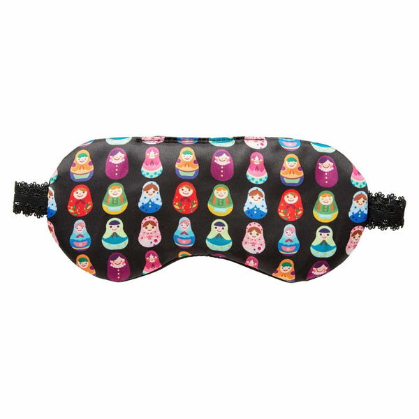 Eye Mask - Satin - Babushka Print - Dilly's Collections -  Hair Beauty and Lifestyle Products Australia