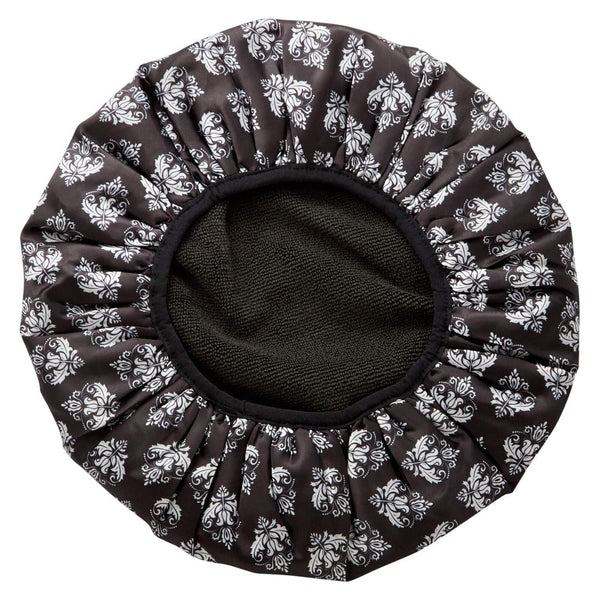 Damask Print Shower Cap - Microfibre Lined - Standard Size - Dilly's Collections - Hair Beauty and Lifestyle Products Australia