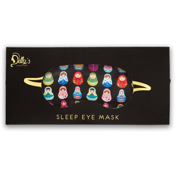 Eye Mask - Satin - Babushka Print - Dilly's Collections -  Hair Beauty and Lifestyle Products Australia