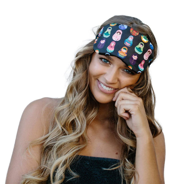 Eye Mask - Satin - Babushka Print - Dilly's Collections -  Hair Beauty and Lifestyle Products Australia