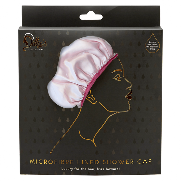 Pink Shower Cap - Microfibre Lined - Dilly's Collections - Hair Beauty and Lifestyle Products Australia