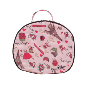  Cosmetic Bag -  Large Round - Paris Je'Taime Print - Dilly's Collections -  Hair Beauty and Lifestyle Products Australia 