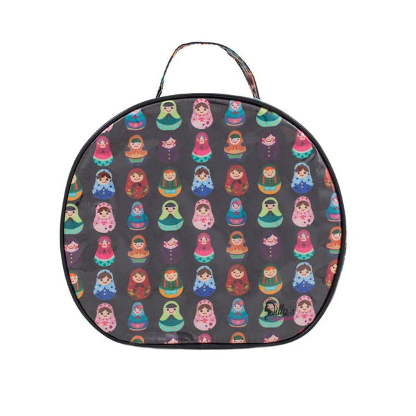Cosmetic Bag - Large Round Multi-Purpose - Babushka Print - Dilly's Collections -  Hair Beauty and Lifestyle Products Australia
