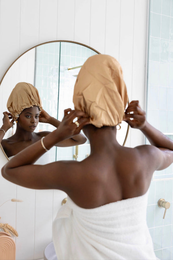 Sleeping Cap - Gold Satin - Dilly's Collections - Hair Beauty and Lifestyle Products Australia