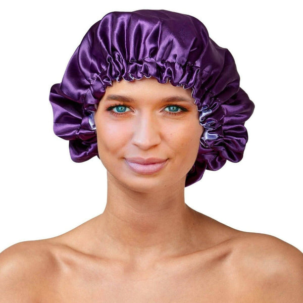 Sleeping Cap - Purple Satin - Dilly's Collections - Hair Beauty and Lifestyle Products Australia