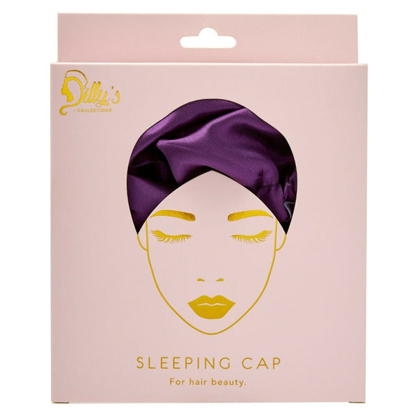 Sleeping Cap - Purple Satin - Dilly's Collections - Hair Beauty and Lifestyle Products Australia