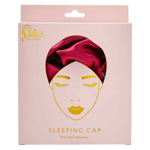  Sleeping Cap - Red Satin - Dilly's Collections - Hair Beauty and Lifestyle Products Australia 
